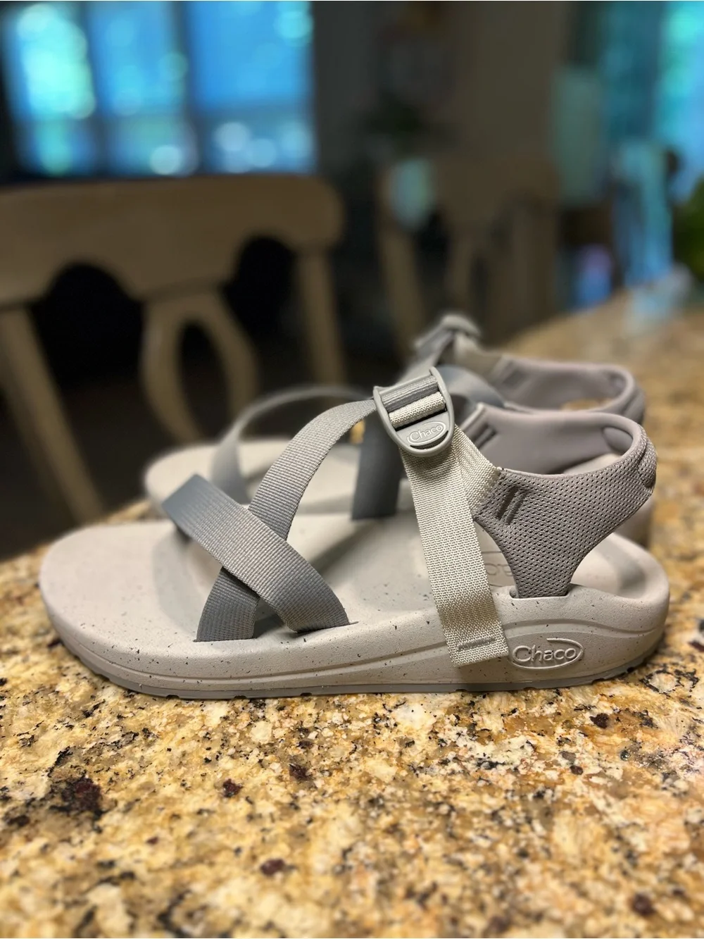 Chaco CushZ Extra Cushioned Gray Sport Sandals Men's Size 15 EUC